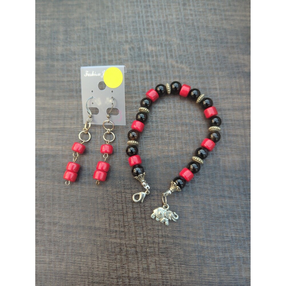 Gemstone Bracelet & Earrings